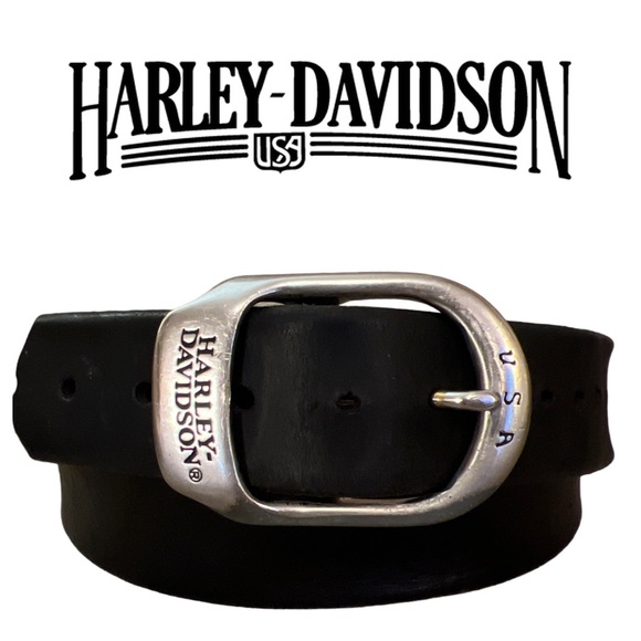 HarleyDavidson Accessories Harley Davidson Black Leather Belt Euc